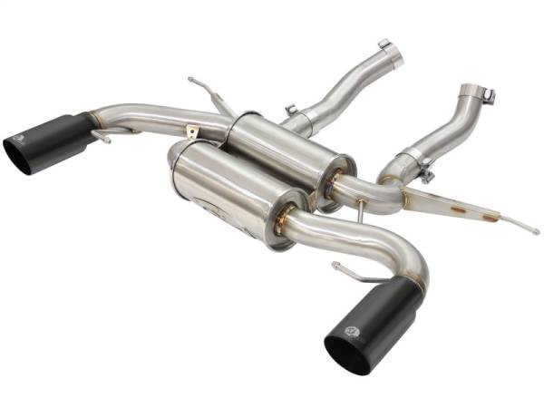 aFe - aFe MACHForce XP 2.5in Axle Back Stainless Exhaust w/ Black Tips 07-13 BMW 335i 3.0L L6 (E90/92) N55