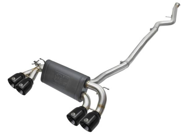 aFe - aFe 16-18 BMW M2 L6-3.0L MACH Force-Xp 3in to 2.5in 304 SS Cat-Back Exhaust System-Quad Black Tips