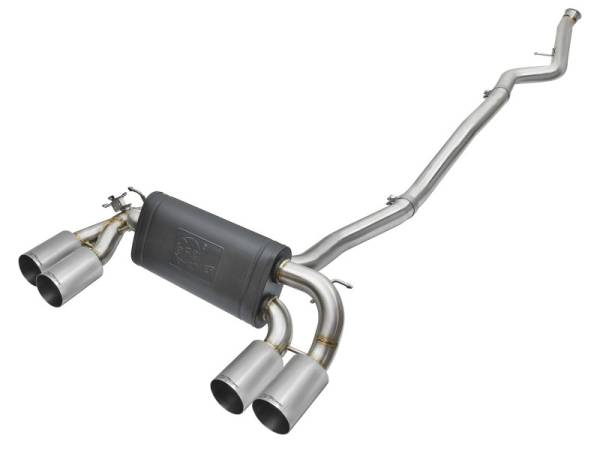 aFe - aFe 16-18 BMW M2 L6-3.0L MACH Force-Xp 3in to 2.5in 304 SS Cat-Back Exhaust System-Quad Polish Tips - 49-36330-1P