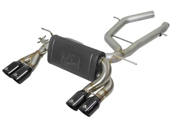 aFe - aFe MACH Force-Xp 2-1/2in SS Axle Back Exhaust w/Black Tips 15+ BMW M3/M4 (F80/F82) L6 3.0L (tt) S55