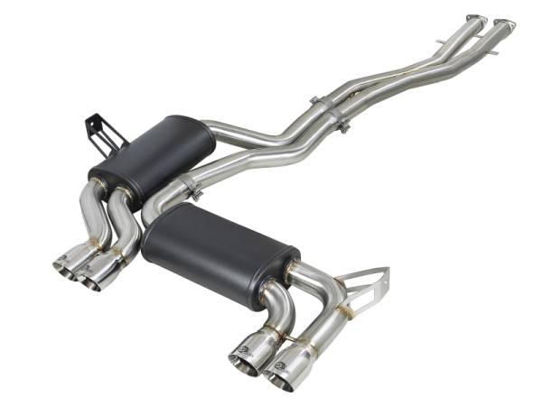 aFe - aFe MACH Force-Xp 2.5in 304 SS Cat-Back Exhaust w/ Polished Tips 01-06 BMW M3