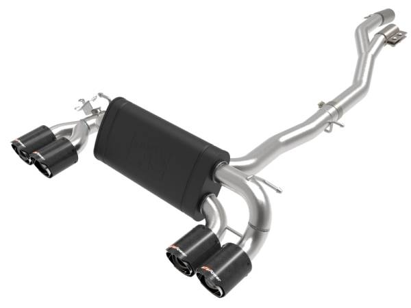 aFe - aFe MACHForce XP Exhausts Cat-Back SS 19-21 BMW M2 Competition L6-3.0L w/Carbon Fiber Tips