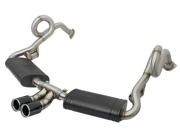 aFe - aFe MACHForce-Xp 2in 304 SS Cat-Back Exhaust w/Carbon Fiber Tips 13-16 Porsche Boxster 2.7L/3.4L