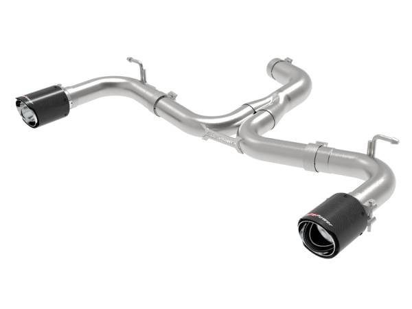 aFe - aFe MACH Force-Xp 3in to 2-1/2in Stainless Steel Axle-Back Exhaust Carbon - 15-17 Volkswagen GTI