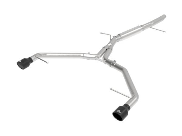 aFe - aFe 17-19 Audi A4 (L4-2.0L) MACH Force-Xp  Stainless Steel Axle-Back Exhaust System - Black Tip - 49-36419-B