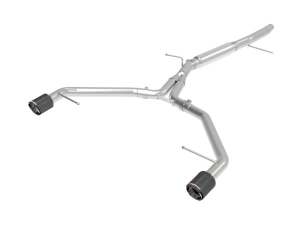 aFe - aFe 17-19 Audi A4 (L4-2.0L) MACH Force-Xp  Stainless Steel Axle-Back Exhaust System - Carbon Tip - 49-36419-C