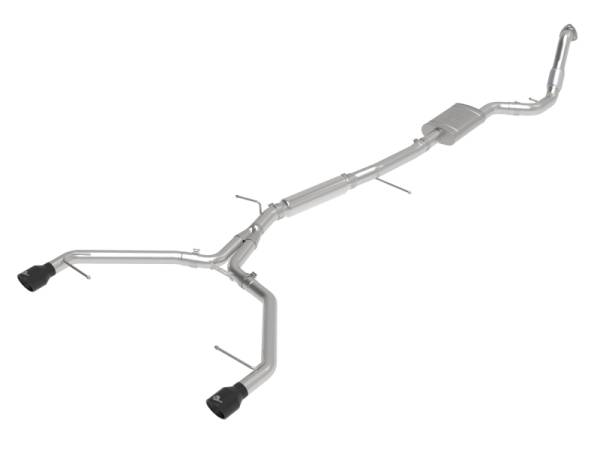 aFe - aFe 17-19 Audi A4 (B9) MACH Force-Xp 3in to 2.5in 304 SS Cat-Back Exhaust System-Dual SS Tips - 49-36420-B