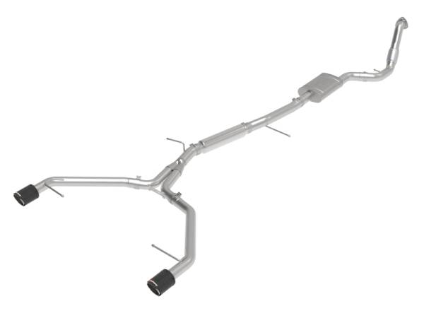 aFe - aFe 17-19 Audi A4 (B9) MACH Force-Xp 3in to 2.5in 304 SS Cat-Back Exhaust System-Dual Carbon Tips - 49-36420-C