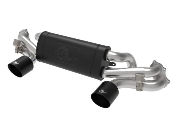 aFe - aFe MACHForce XP 2.25in-2.5in 304SS Exhaust Cat-Back Porsche 20-22 Cayman GT4(718) 4.0L - Black Tips