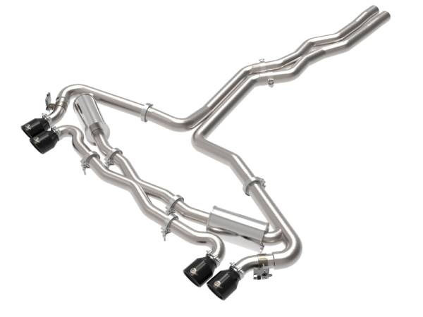 aFe - aFe 20-22 Audi RS6 Avant V8 4L (tt) MACH Force-Xp 3in to 2.5in 304 SS Cat-Back Exhaust w/ Black Tip