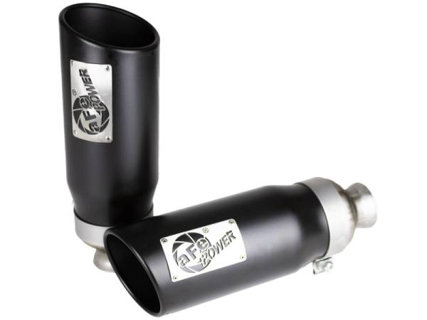 aFe - aFe MACH Force-XP 4-1/2in Steel OE Replacement Exhaust Tips - 2021+ Dodge Ram (5.7L V8) - Black