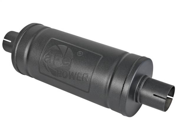 aFe - aFe MACH Force-Xp 409 SS Muffler w/ Black finish 2-1/2in Inlet & Oulet 14in x 16in Diameter