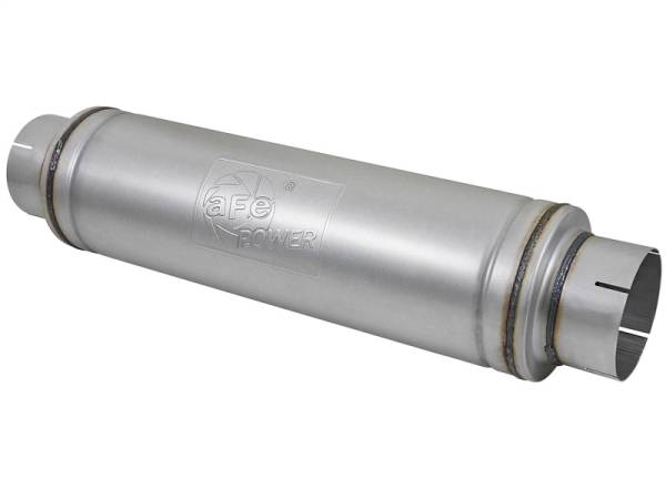 aFe - aFe ATLAS Aluminized Steel Muffler 5in Center/Center 24in L x 7in Diameter - Round Body