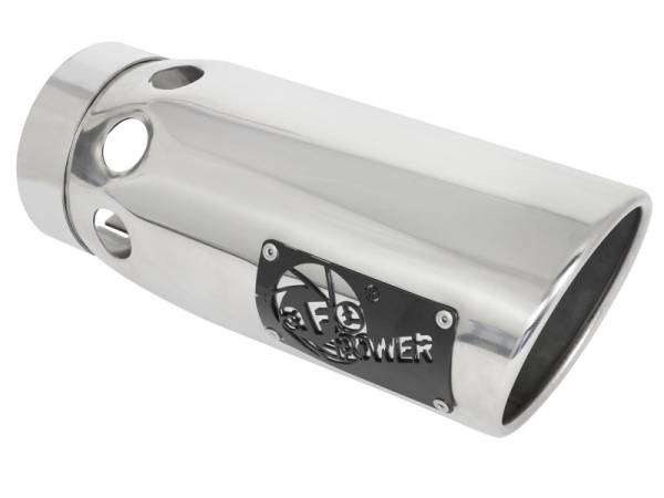 aFe - aFe Power Intercooled Tip Stainless Steel - Polished 4in In x 5in Out x 12in L Bolt-On