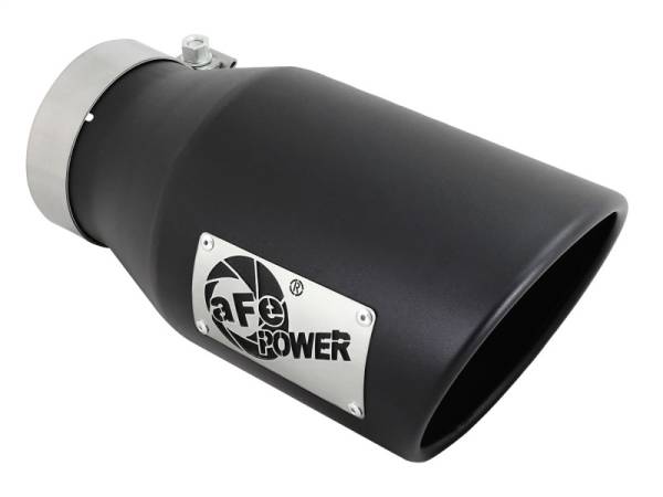 aFe - aFe Diesel Exhaust Tip Bolt On Black 4in Inlex x 6in Outlet x 12in