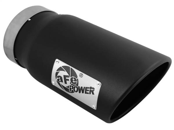 aFe - aFe Diesel Exhaust Tip Bolt On Black 5in Inlet x 6in Outlet x 12in Long