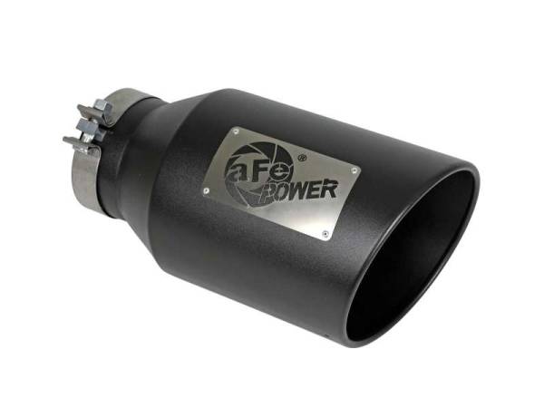 aFe - aFe Power Universal 5in Inlet 8in Outet MACH Force-XP Clamp-On Exhaust Tip - Black