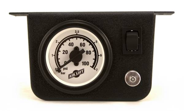 Air Lift - Air Lift Single Needle Gauge W/ 2in Lighted Panel - 100 PSI