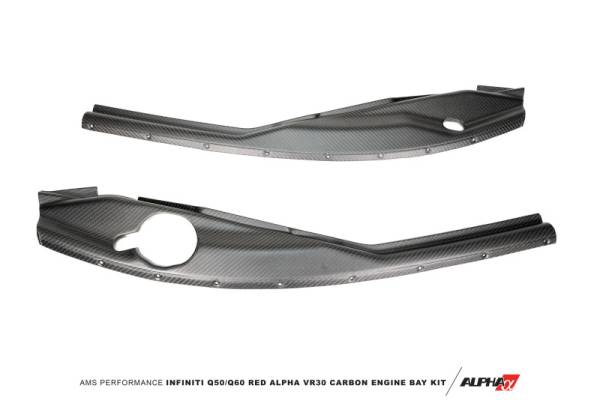 AMS - AMS Performance Infiniti 17+ Q60 3.0TT Alpha Matte Carbon Fender Side Trim Set - ALP.30.06.0001-1