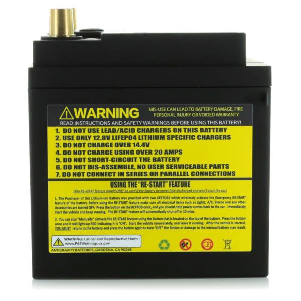 Antigravity Batteries - Antigravity H6/Group 48 Lithium Car Battery w/Re-Start - AG-H6-40-RS