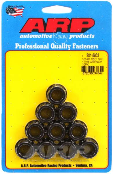 ARP - ARP 1/2-20 11/16 Socket 12pt Nut Kit (Set of 10)