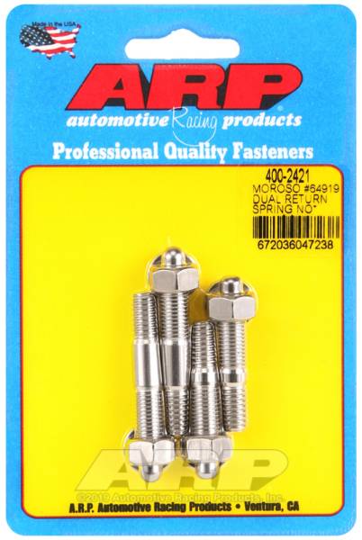 ARP - ARP Moroso 64919 Dual Return Spring no Spacer Plate SS Carb Stud Kit