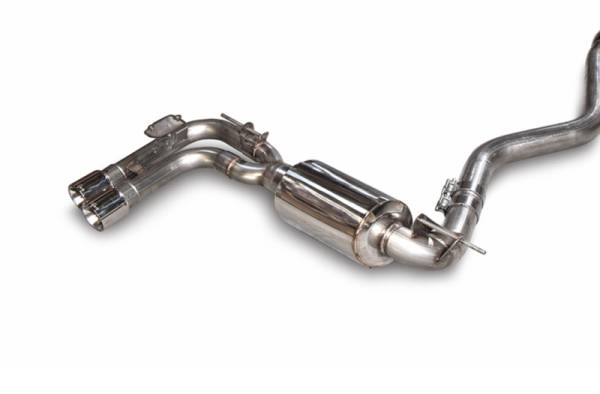 AWE Tuning - AWE Tuning BMW F3X 28i / 30i Touring Edition Axle-Back Exhaust Single Side - 80mm Silver Tips