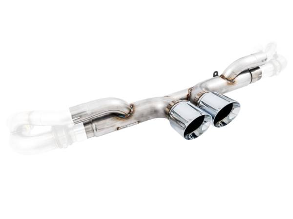 AWE Tuning - AWE Tuning Porsche 991 GT3 / RS Center Muffler Delete - Chrome Silver Tips