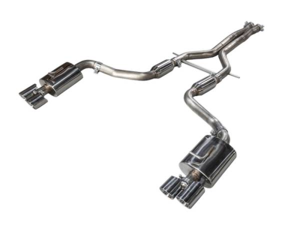 AWE Tuning - AWE Tuning Panamera Turbo Performance Exhaust System Track Edition Polished Silver Tips