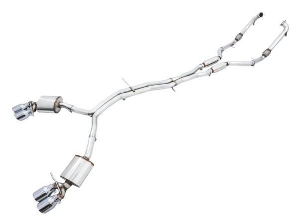 AWE Tuning - AWE Tuning Audi B9 S4 Touring Edition Exhaust - Non-Resonated (Silver 102mm Tips)