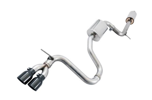 AWE Tuning - AWE Tuning VW MK7 Golf 1.8T Touring Edition Exhaust w/Diamond Black Tips (90mm)