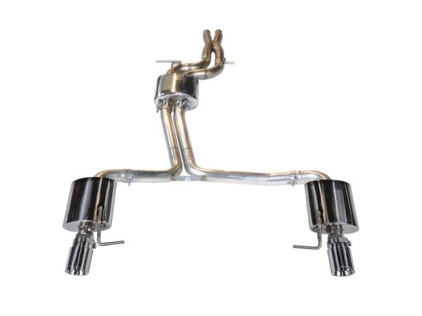 AWE Tuning - AWE Tuning Audi C7 A6 3.0T Touring Edition Exhaust - Dual Outlet Chrome Silver Tips