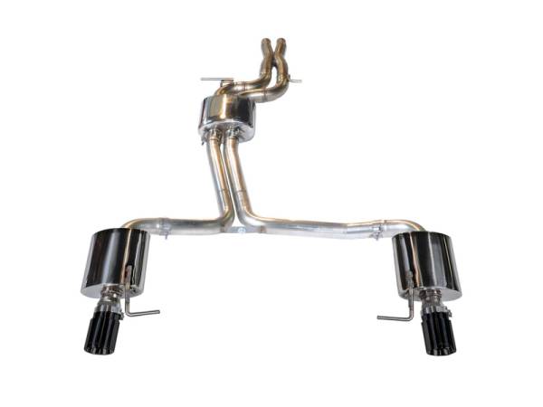 AWE Tuning - AWE Tuning Audi C7 A6 3.0T Touring Edition Exhaust - Dual Outlet Diamond Black Tips