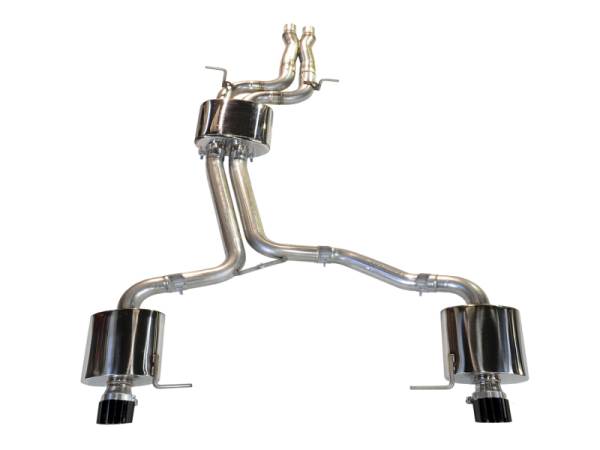 AWE Tuning - AWE Tuning Audi 8R Q5 3.0T Touring Edition Exhaust Dual Outlet Diamond Black Tips