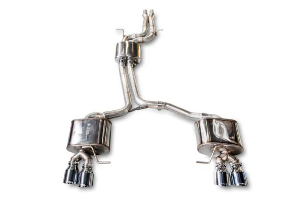 AWE Tuning - AWE Tuning Audi 8R SQ5 Touring Edition Exhaust - Quad Outlet Chrome Silver Tips