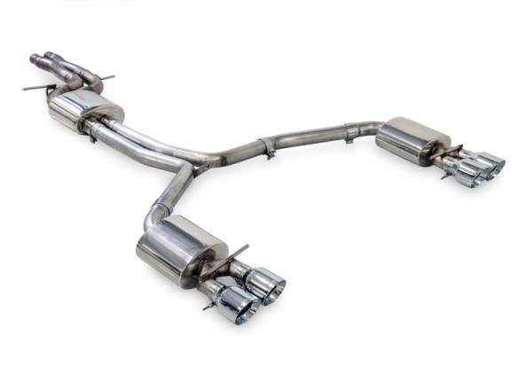 AWE Tuning - AWE Tuning Audi C7.5 A7 3.0T Touring Edition Exhaust - Quad Outlet Chrome Silver Tips