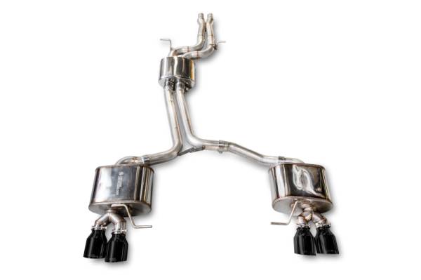 AWE Tuning - AWE Tuning Audi 8R SQ5 Touring Edition Exhaust - Quad Outlet Diamond Black Tips