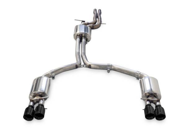 AWE Tuning - AWE Tuning Audi C7.5 A7 3.0T Touring Edition Exhaust - Quad Outlet Diamond Black Tips