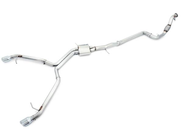 AWE Tuning - AWE Tuning Audi B9 A4 Track Edition Exhaust Dual Outlet - Chrome Silver Tips (Includes DP)