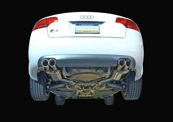 AWE Tuning - AWE Tuning Audi B7 S4 Track Edition Exhaust - Diamond Black Tips