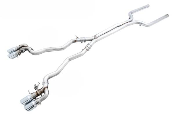 AWE Tuning - AWE Tuning 18-19 BMW M5 (F90) 4.4T AWD SwitchPath Cat-back Exhaust - Chrome Silver Tips