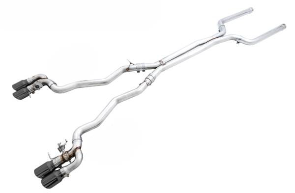 AWE Tuning - AWE Tuning 18-19 BMW F90 M5 SwitchPatch Cat-Back Exhaust- Black Diamond Tips