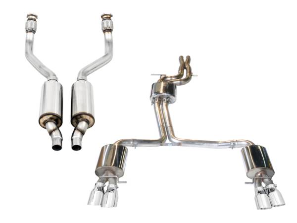 AWE Tuning - AWE Tuning Audi B8 / B8.5 S5 Cabrio Touring Edition Exhaust - Non-Resonated - Chrome Silver Tips