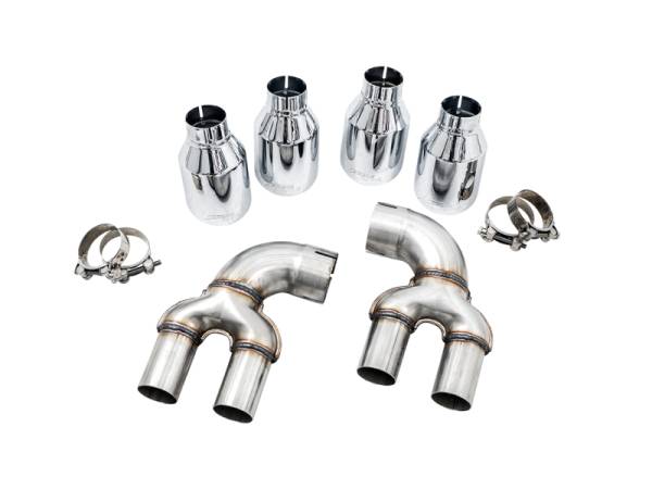 AWE Tuning - AWE Tuning 2019+ BMW M340i (G20) OE-Config-To-Quad Tip Conversion Kit - Chrome Silver Tip