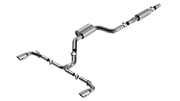 Borla - Borla 22-23 Volkswagen Golf GTI 2.0L AT/MT 3inch S-Type Cat-Back Exhaust - 4in Brushed SS Tips