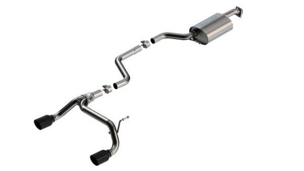 Borla - Borla 18-23 Suzuki Jimny 1.4L AT/MT 4WD 2DR 2in S-Type Catback Exhaust - Black Chrome Tips