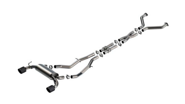 Borla - Borla 23-24 Nissan Z 2.5in S-Type Cat Back Exhaust 4.5in Tip - Carbon Fiber Black Anodized