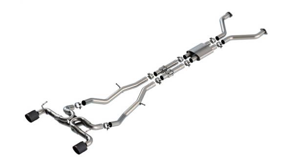 Borla - Borla 22-24 Nissan Z 2.5in ATAK Cat Back Exhaust 4.5in Tip - Carbon Fiber Black Anodized