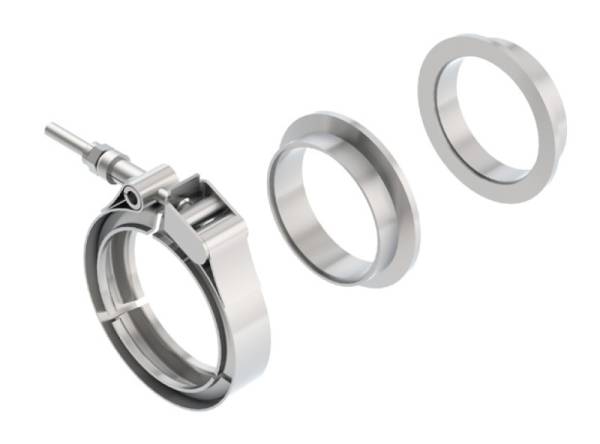 Borla - Borla Universal 2.5in Stainless Steel 3pc V-Band Clamp w/ Male and Female Flanges