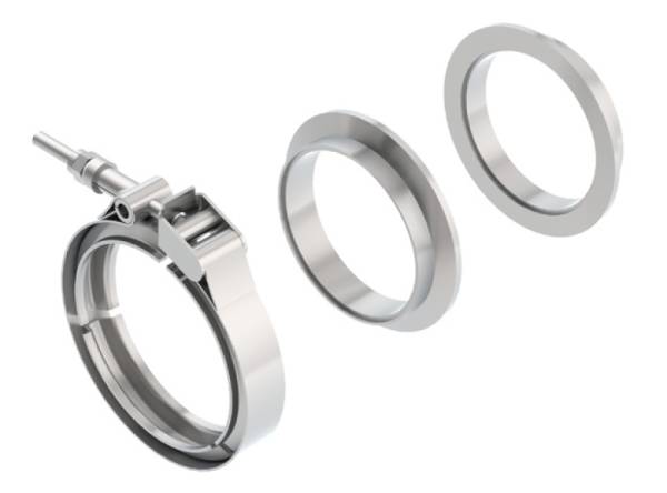 Borla - Borla Universal 3in Stainless Steel 3pc V-Band Clamp w/ Male and Female Flanges